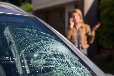 Damaged Auto Glass Safety Photo